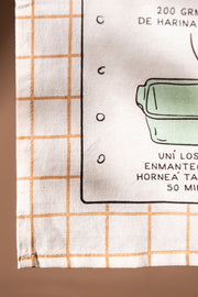 Repasador Algodón estampado con Receta Budín de Banana 50X70cm