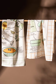 Repasador Algodón estampado con Receta Hummus 50X70cm