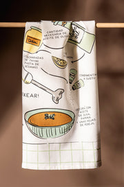 Repasador Algodón estampado con Receta Hummus 50X70cm