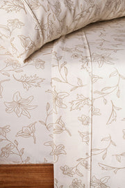 Juego de Sábanas Cotton Touch - Estampa Gardenias