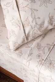 Juego de Sábanas Cotton Touch - Estampa Gardenias