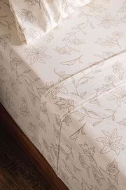 Juego de Sábanas Cotton Touch - Estampa Gardenias