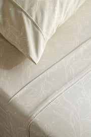 Juego de Sábanas Cotton Touch - Estampa Hojas en Línea