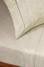 Juego de Sábanas Cotton Touch - Estampa Hojas en Línea