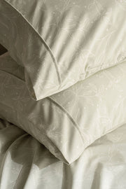 Juego de Sábanas Cotton Touch - Estampa Hojas en Línea