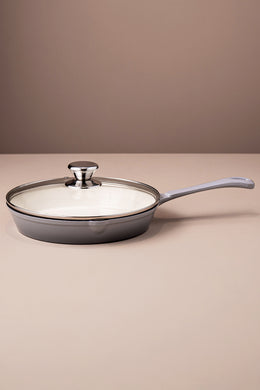 Sartén Con Tapa Dutch Oven Hierro Fundido Gris 26cm