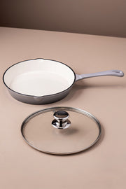 Sartén Con Tapa Dutch Oven Hierro Fundido Gris 26cm