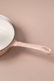 Sartén Con Tapa Dutch Oven Hierro Fundido Rosa Peach 26cm