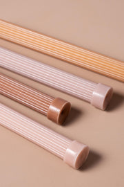 Velas x4 Soja Larga decorativas sin Aroma Acanaladas