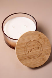 Vela aromática de Soja de 600ml intensa de larga duración con 3 pabilos Fragancia Magic Peony