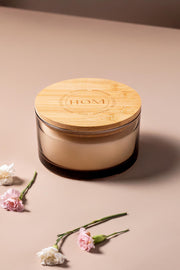 Vela aromática de Soja de 600ml intensa de larga duración con 3 pabilos Fragancia Sea Salt & Sage