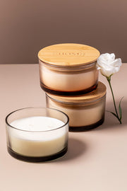 Vela aromática de Soja de 600ml intensa de larga duración con 3 pabilos Fragancia Sea Salt & Sage